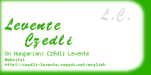 levente czedli business card