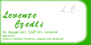 levente czedli business card